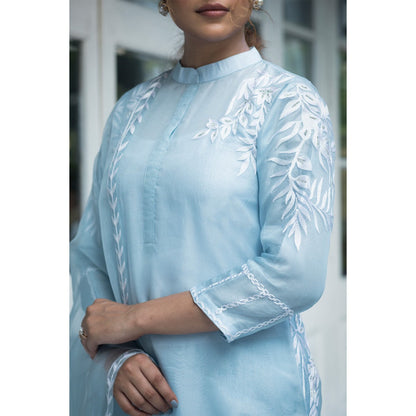 House Of Muher Noor Ice Blue Kurta Set