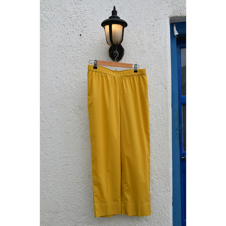 HOUSE OF MOXA Yellow Straight Leg Cotton Pyjama