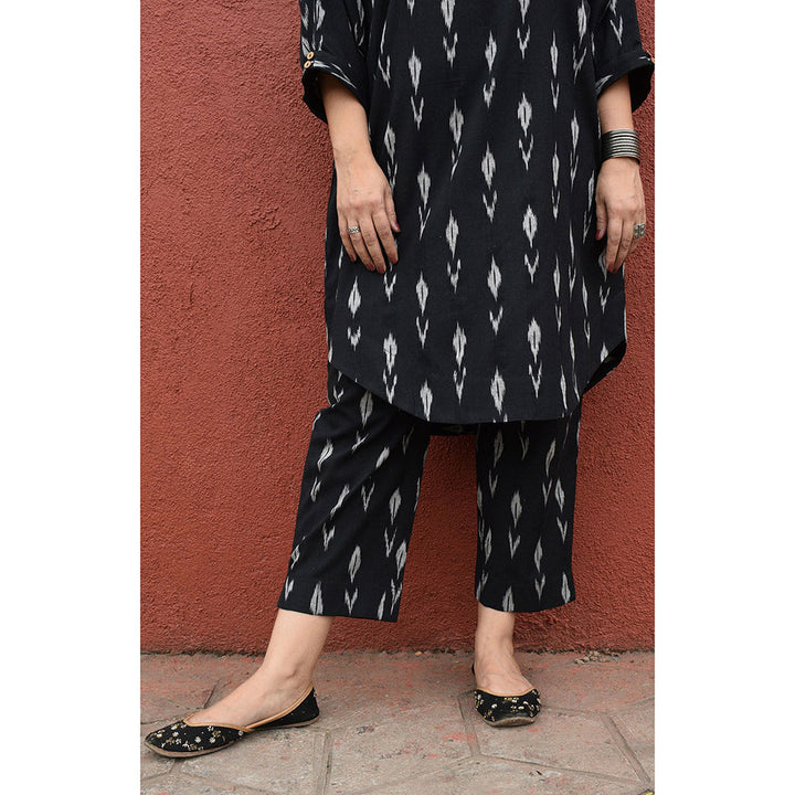 HOUSE OF MOXA Black Ikat Straight Fit Pant