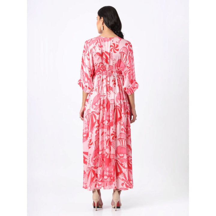 House of Soi Pink Printed Dress