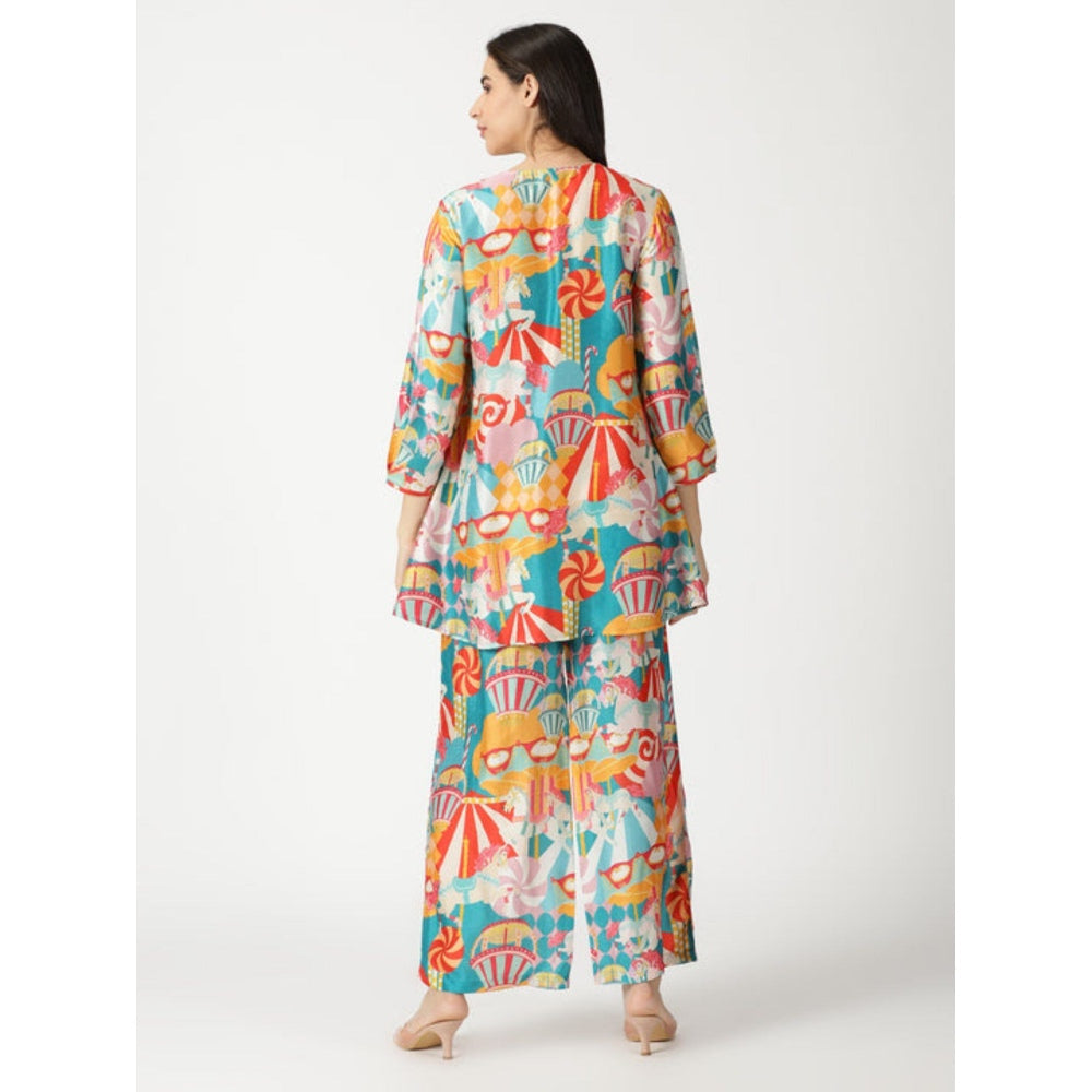 House of Soi Blue Printed Co-Ord (Set of 2)