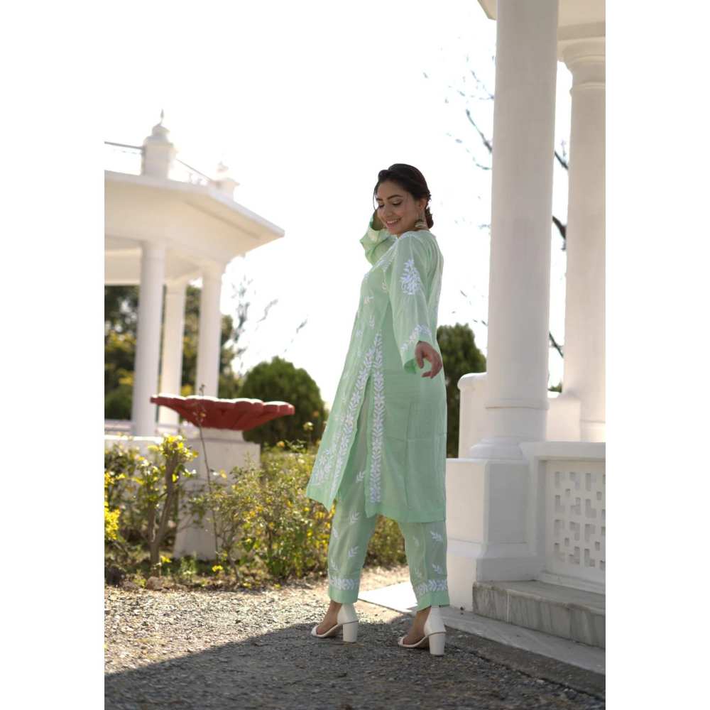House of Chikankari Bushra Chikankari Modal Straight Kurta (Set of 2)