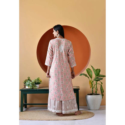 House of Chikankari Rihana Chikankari Rayon Straight Palazzo (Set of 2)
