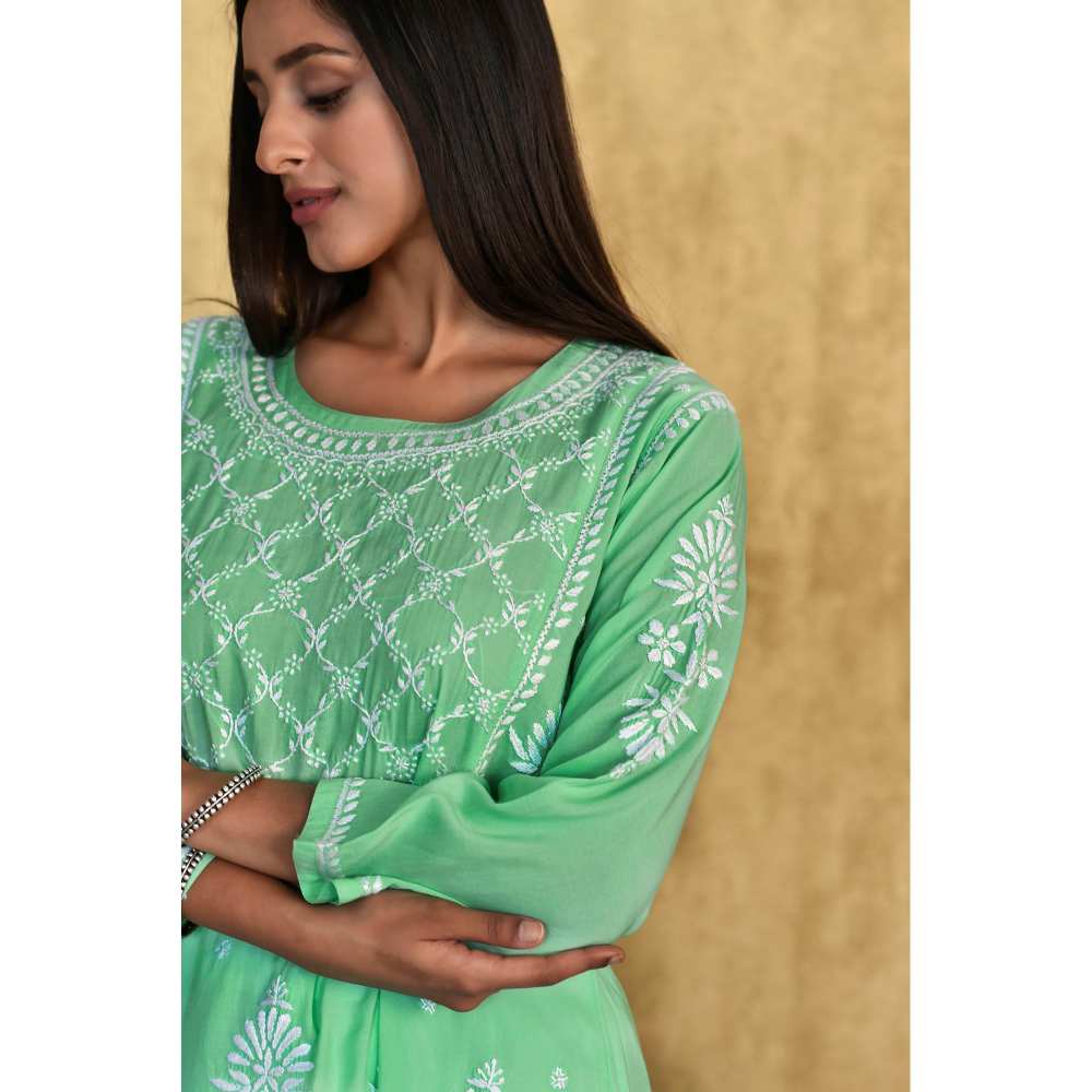 House of Chikankari Husniya Chikankari Modal Straight Kurta