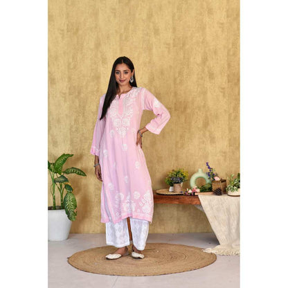 House of Chikankari Kubra Chikankari Modal Straight Kurta