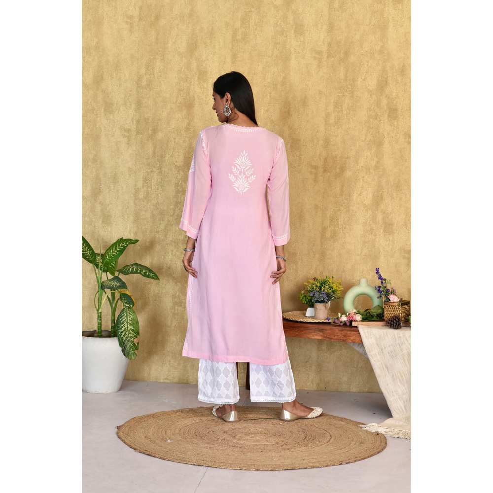 House of Chikankari Kubra Chikankari Modal Straight Kurta