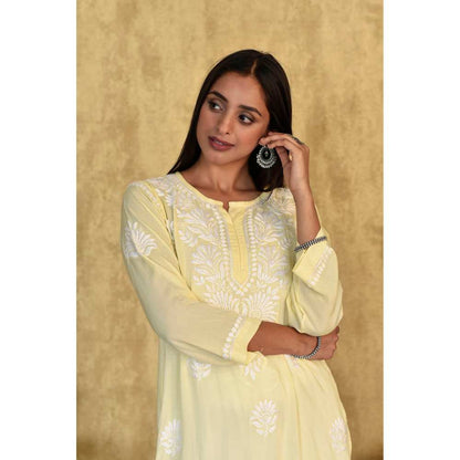 House of Chikankari Kubra Chikankari Modal Straight Kurta