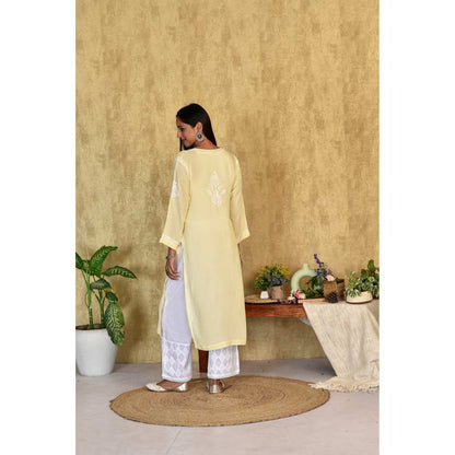 House of Chikankari Kubra Chikankari Modal Straight Kurta