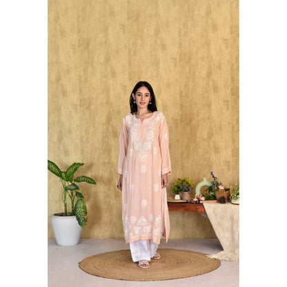 House of Chikankari Kubra Chikankari Modal Straight Kurta
