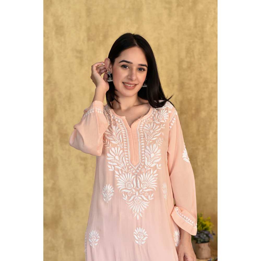 House of Chikankari Kubra Chikankari Modal Straight Kurta