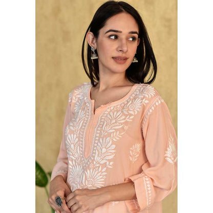 House of Chikankari Kubra Chikankari Modal Straight Kurta