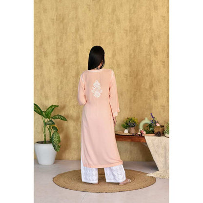 House of Chikankari Kubra Chikankari Modal Straight Kurta