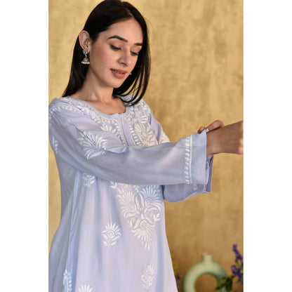 House of Chikankari Kubra Chikankari Modal Straight Kurta