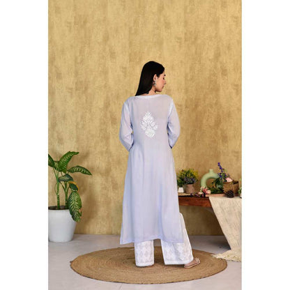 House of Chikankari Kubra Chikankari Modal Straight Kurta