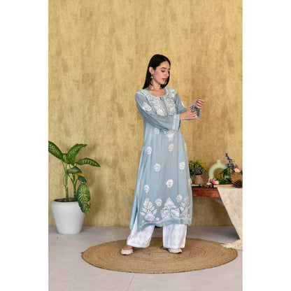 House of Chikankari Kubra Chikankari Modal Straight Kurta