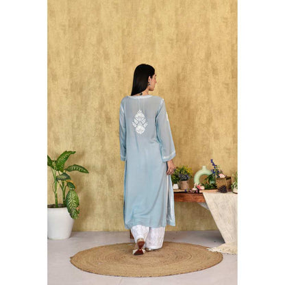 House of Chikankari Kubra Chikankari Modal Straight Kurta