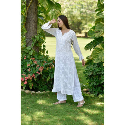 House of Chikankari Nora Chikankari Muslin Straight Kurta