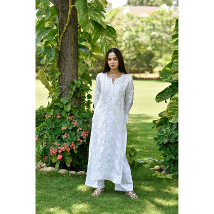 House of Chikankari Nora Chikankari Muslin Straight Kurta