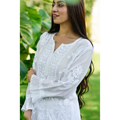 House of Chikankari Nora Chikankari Muslin Straight Kurta