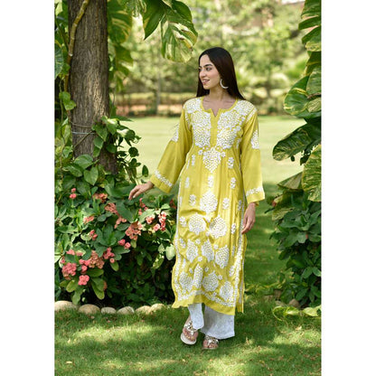 House of Chikankari Anisa Chikankari Modal Straight Kurta