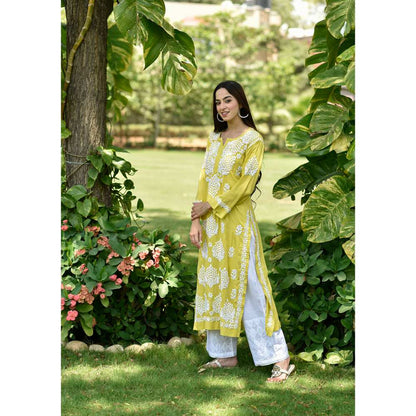 House of Chikankari Anisa Chikankari Modal Straight Kurta