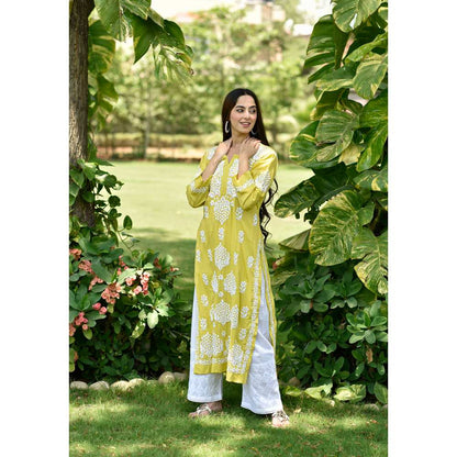 House of Chikankari Anisa Chikankari Modal Straight Kurta
