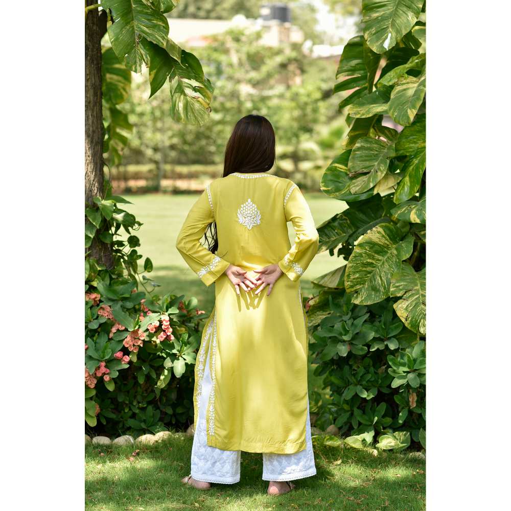 House of Chikankari Anisa Chikankari Modal Straight Kurta