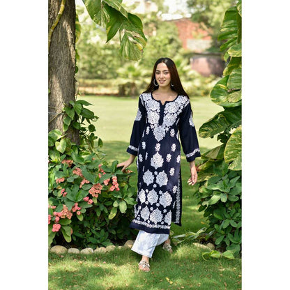 House of Chikankari Anisa Chikankari Modal Straight Kurta