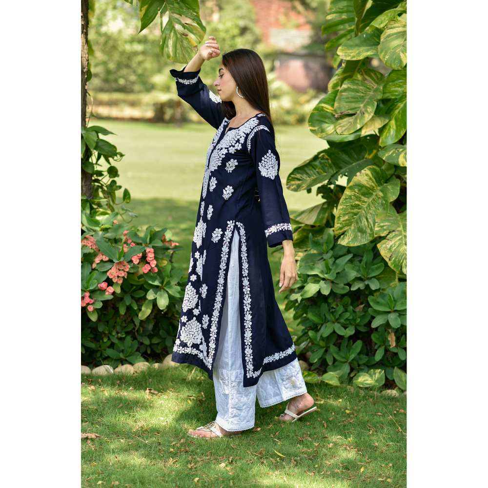 House of Chikankari Anisa Chikankari Modal Straight Kurta