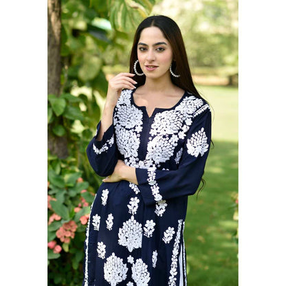 House of Chikankari Anisa Chikankari Modal Straight Kurta