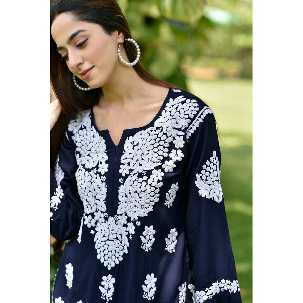 House of Chikankari Anisa Chikankari Modal Straight Kurta