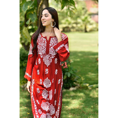 House of Chikankari Anisa Chikankari Modal Straight Kurta
