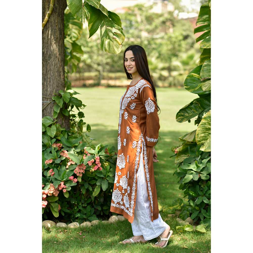 House of Chikankari Anisa Chikankari Modal Straight Kurta