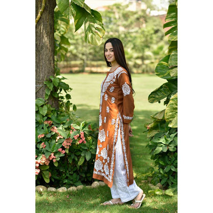 House of Chikankari Anisa Chikankari Modal Straight Kurta