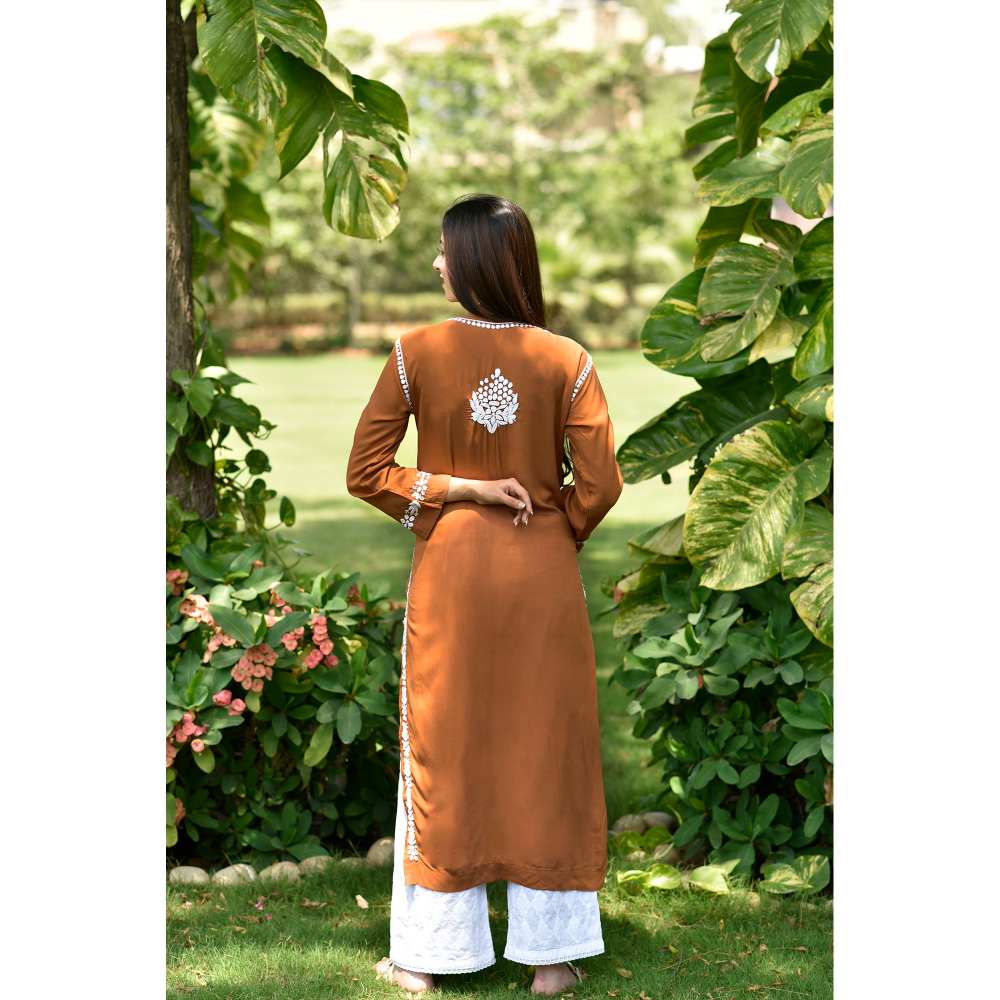 House of Chikankari Anisa Chikankari Modal Straight Kurta