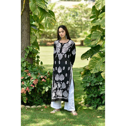 House of Chikankari Anisa Chikankari Modal Straight Kurta