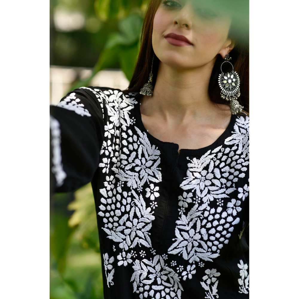 House of Chikankari Anisa Chikankari Modal Straight Kurta