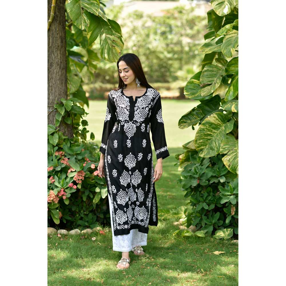 House of Chikankari Anisa Chikankari Modal Straight Kurta