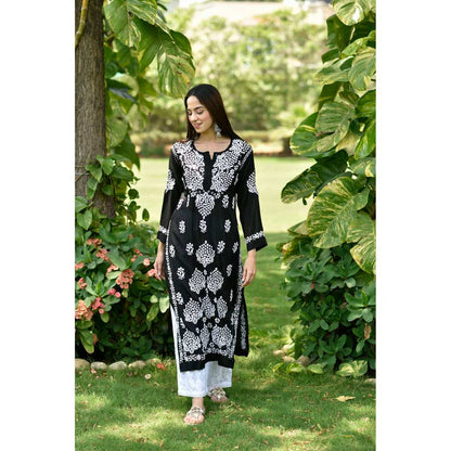 House of Chikankari Anisa Chikankari Modal Straight Kurta