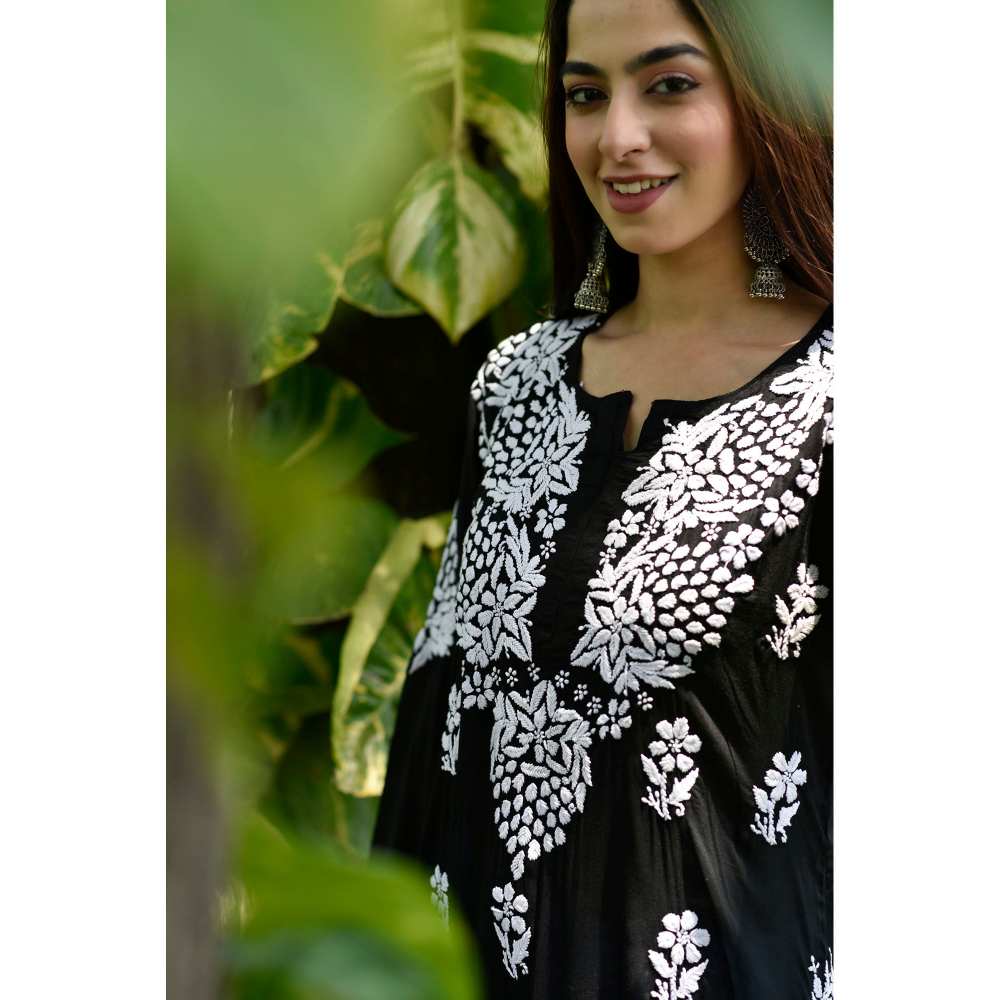 House of Chikankari Anisa Chikankari Modal Straight Kurta
