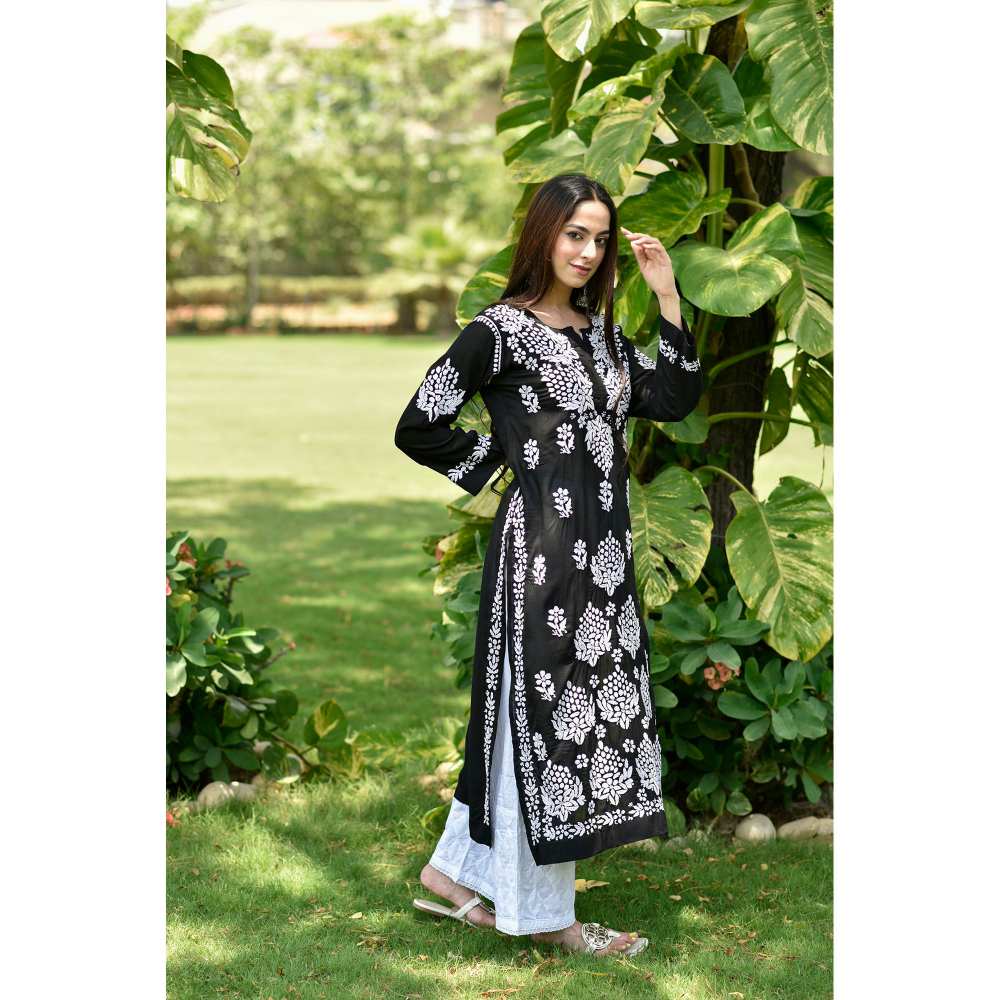 House of Chikankari Anisa Chikankari Modal Straight Kurta
