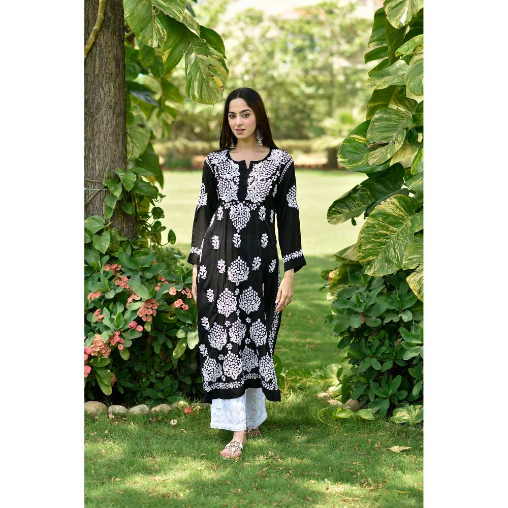 House of Chikankari Anisa Chikankari Modal Straight Kurta