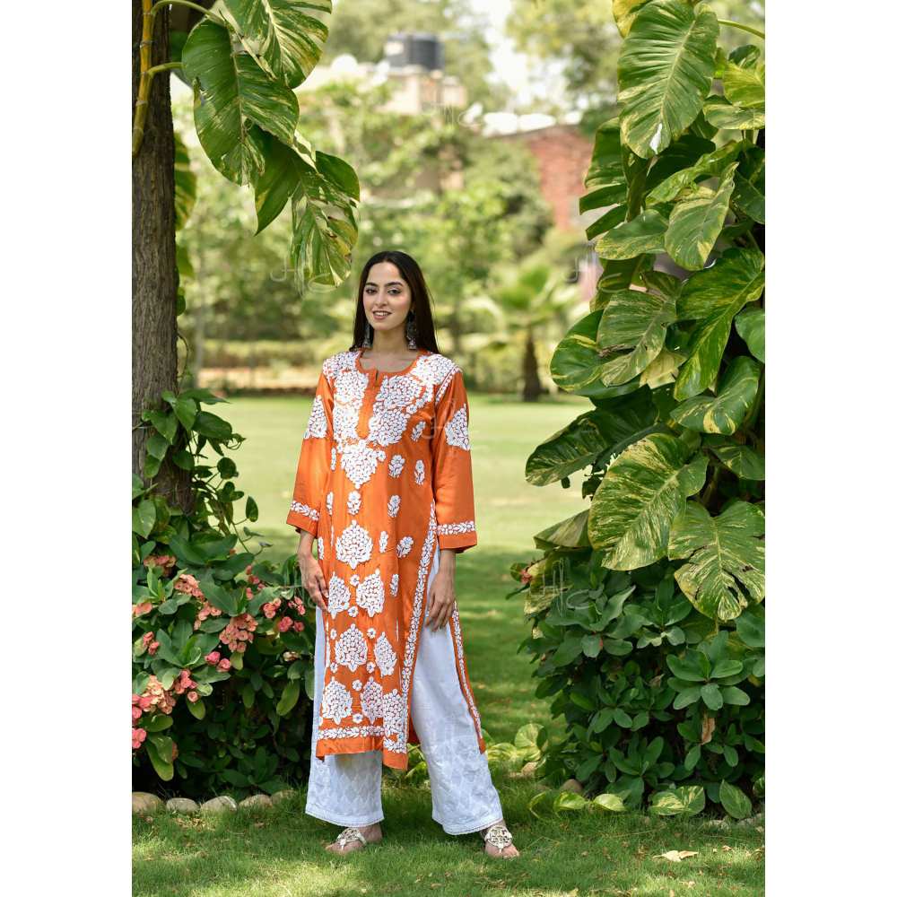 House of Chikankari Anisa Chikankari Modal Straight Kurta