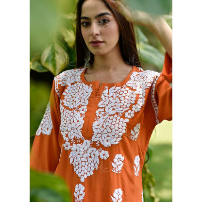 House of Chikankari Anisa Chikankari Modal Straight Kurta