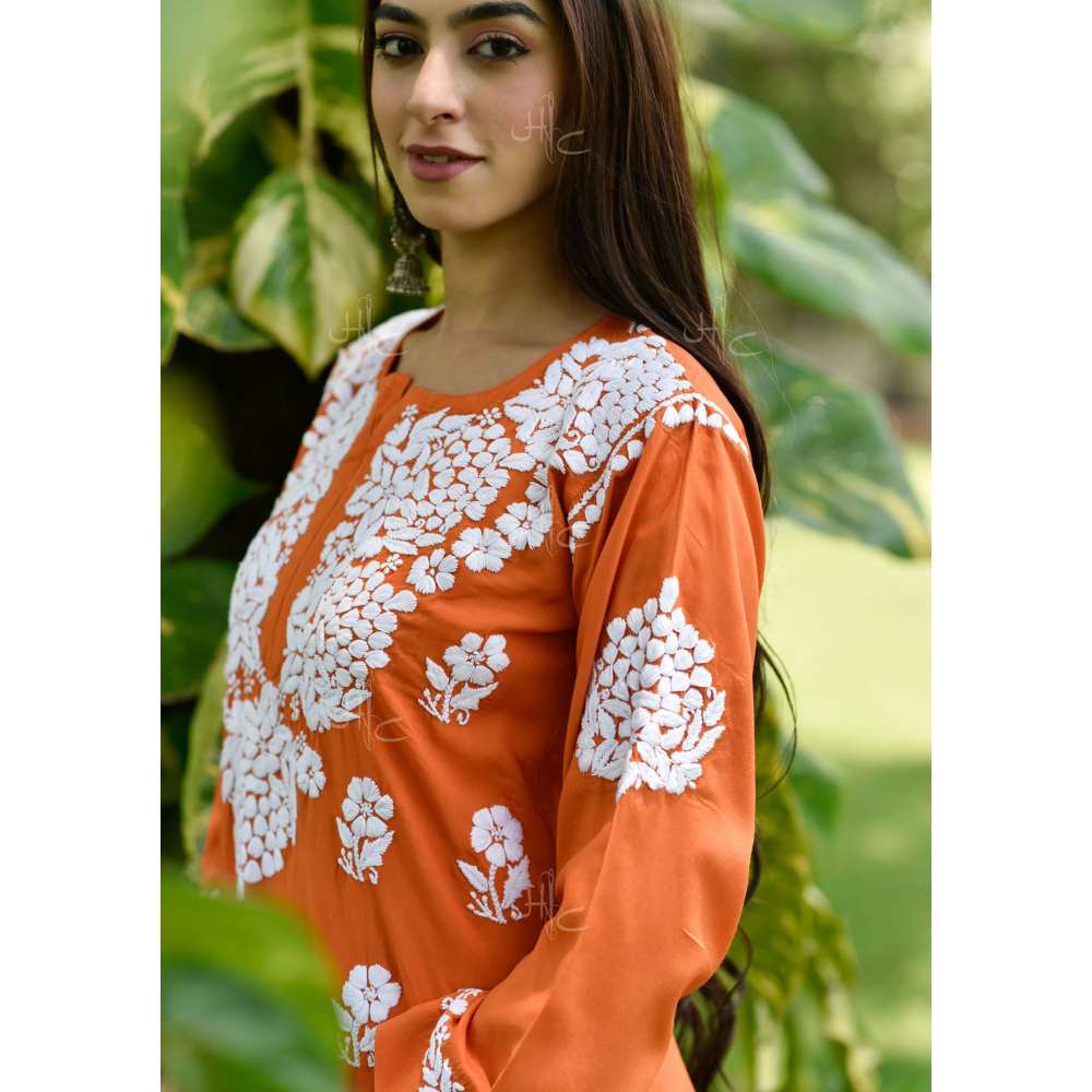 House of Chikankari Anisa Chikankari Modal Straight Kurta