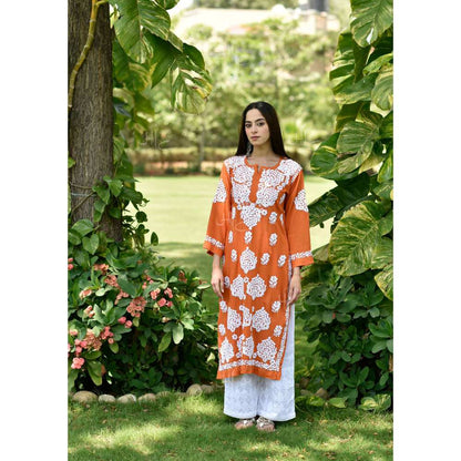 House of Chikankari Anisa Chikankari Modal Straight Kurta