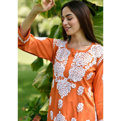 House of Chikankari Anisa Chikankari Modal Straight Kurta