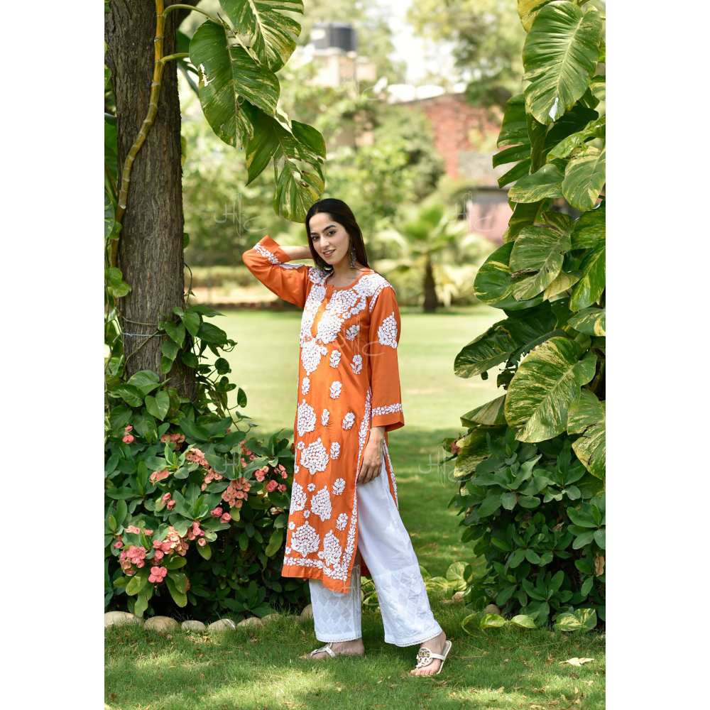 House of Chikankari Anisa Chikankari Modal Straight Kurta