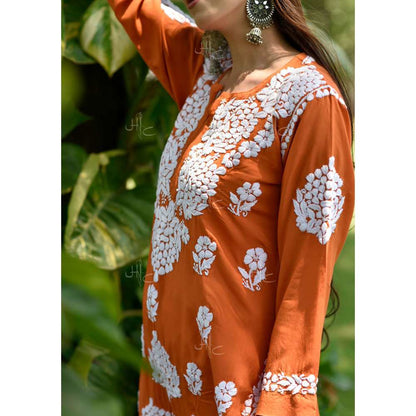 House of Chikankari Anisa Chikankari Modal Straight Kurta