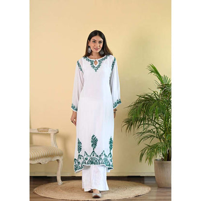 House of Chikankari Taabir Chikankari Muslin A-Line Kurta